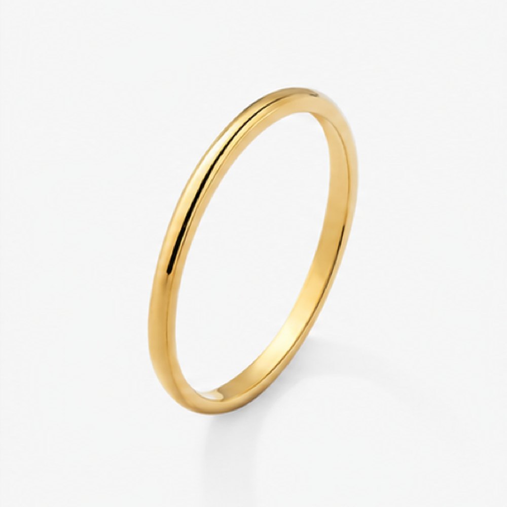 Alianza de boda de oro amarillo de 18K