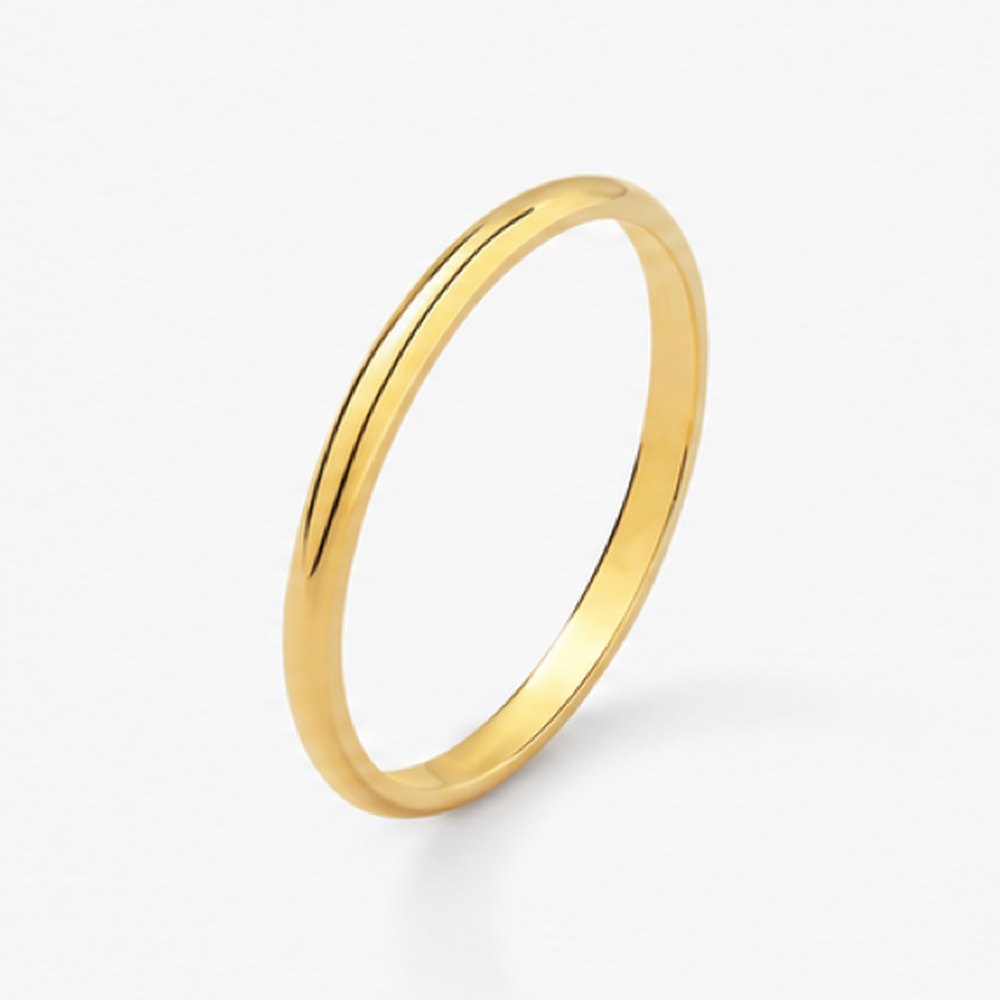 Alianza de boda de oro amarillo de 18K
