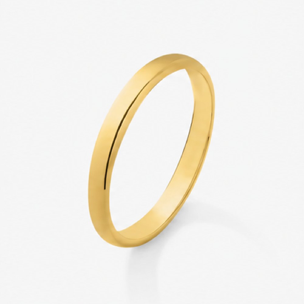 Alianza de boda de oro amarillo de 18K