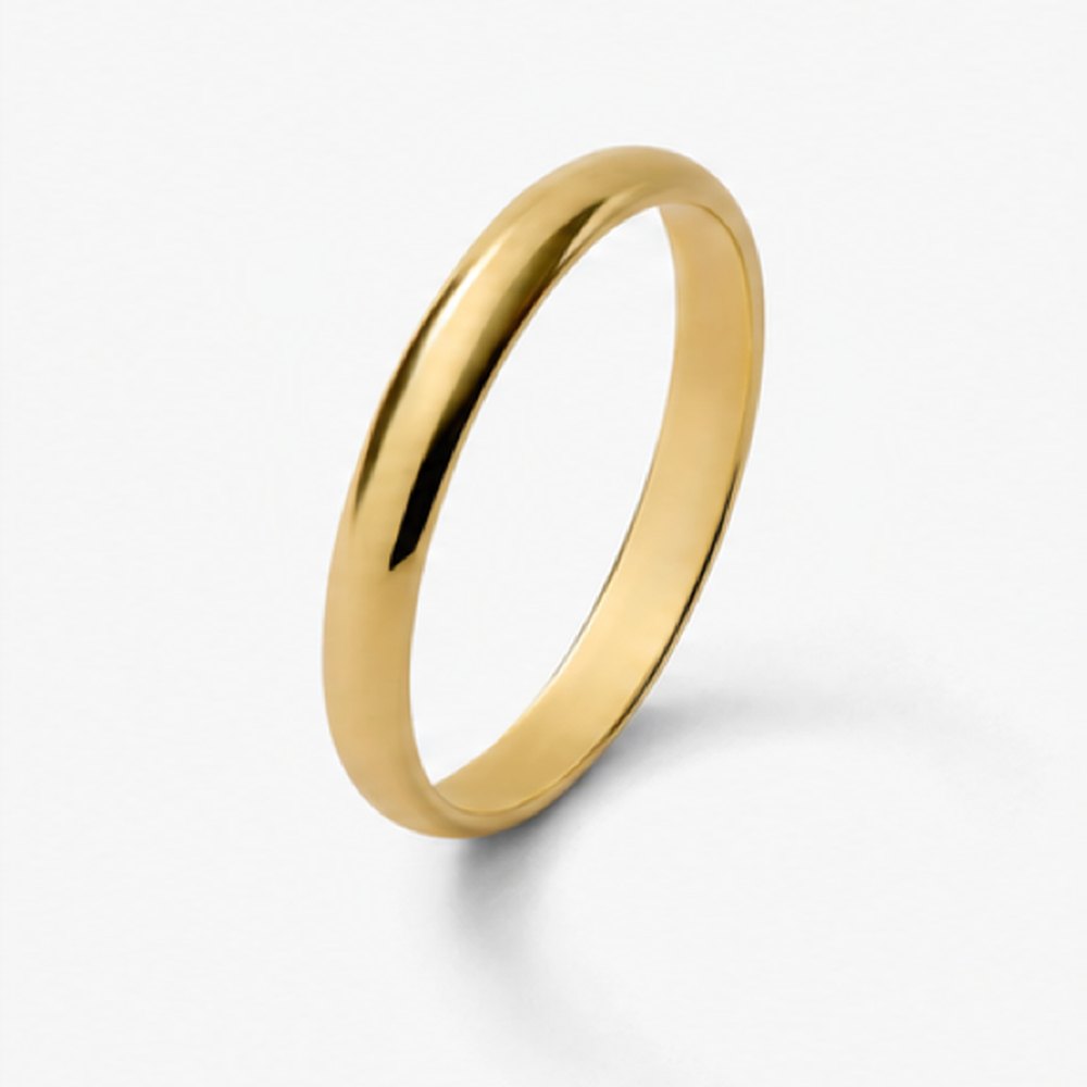 Alianza de boda de oro amarillo de 18K