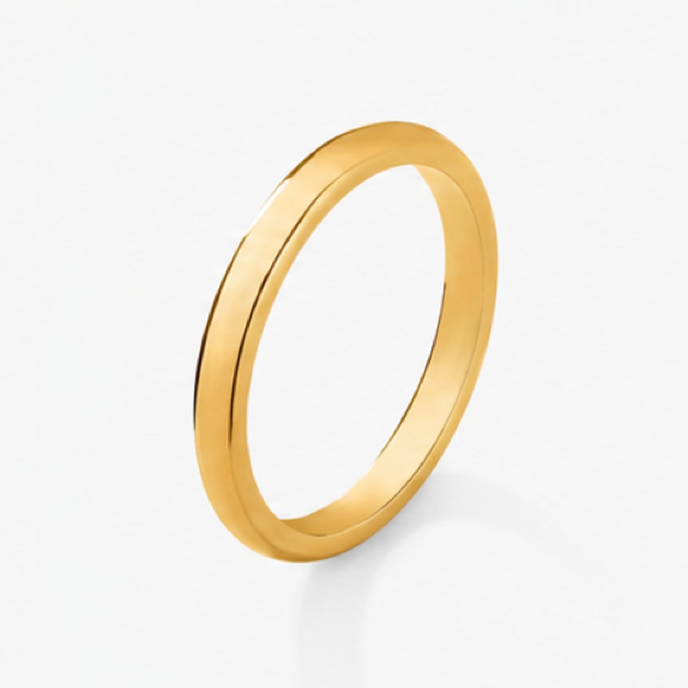 Alianza de boda de oro amarillo de 18K