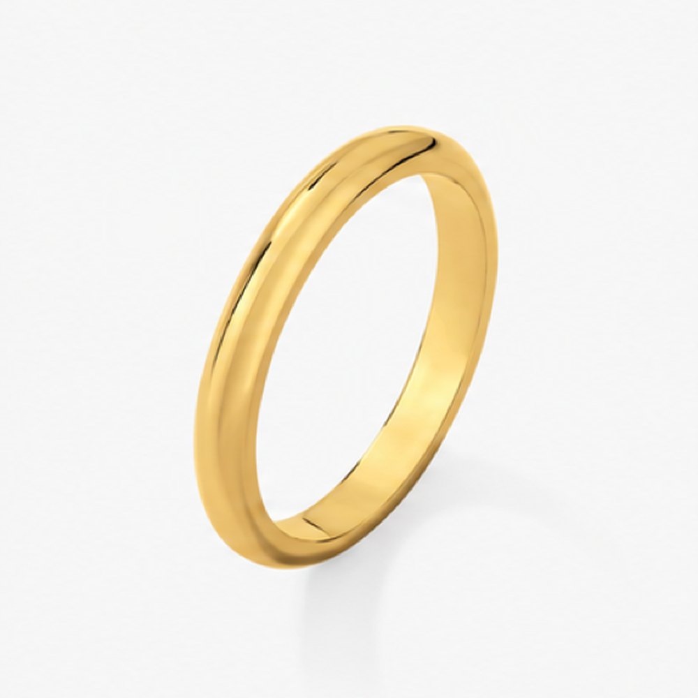 Alianza de boda de oro amarillo de 18K
