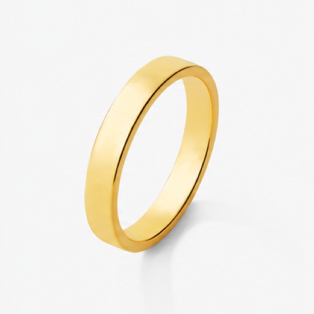 Alianza de boda de oro amarillo de 18K