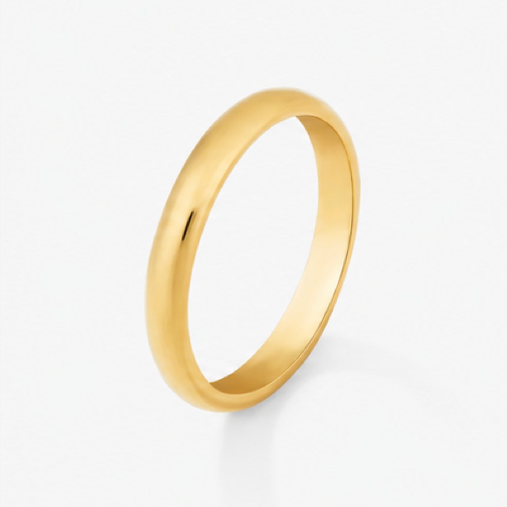 Alianza de boda de oro amarillo de 18K