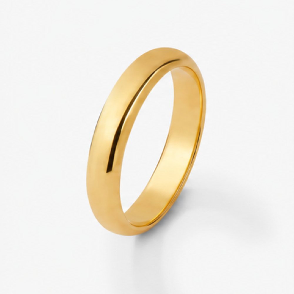 Alianza de boda de oro amarillo de 18K