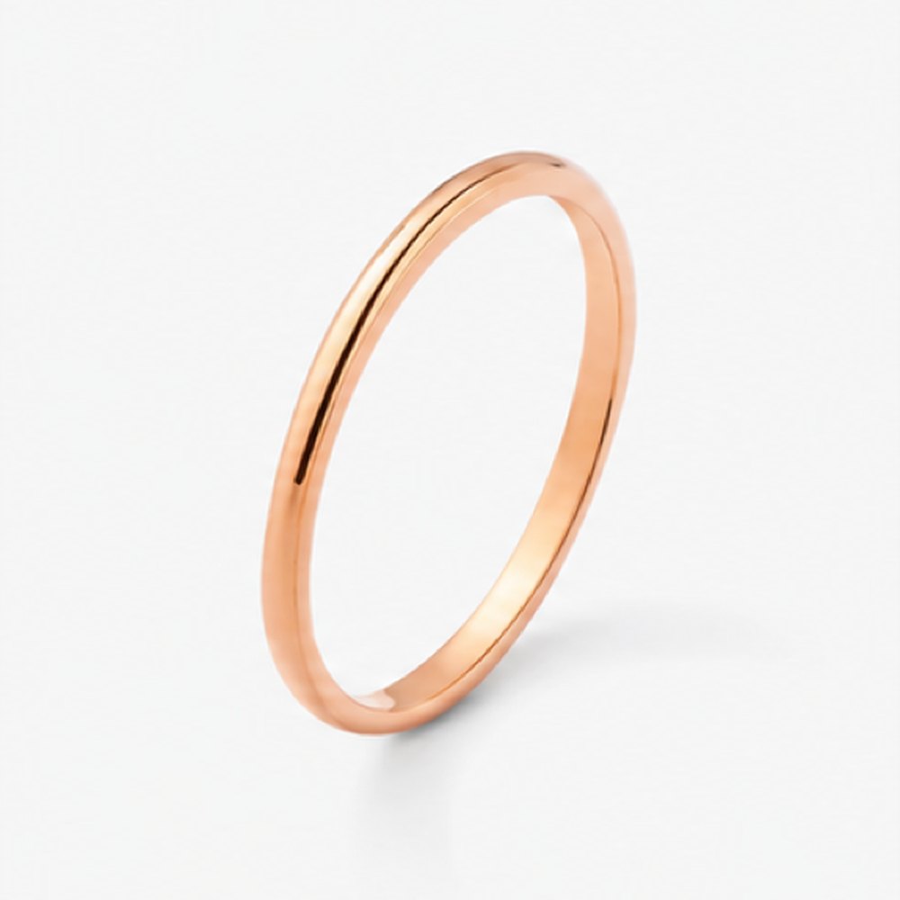 Alianza de oro rosa de 18K